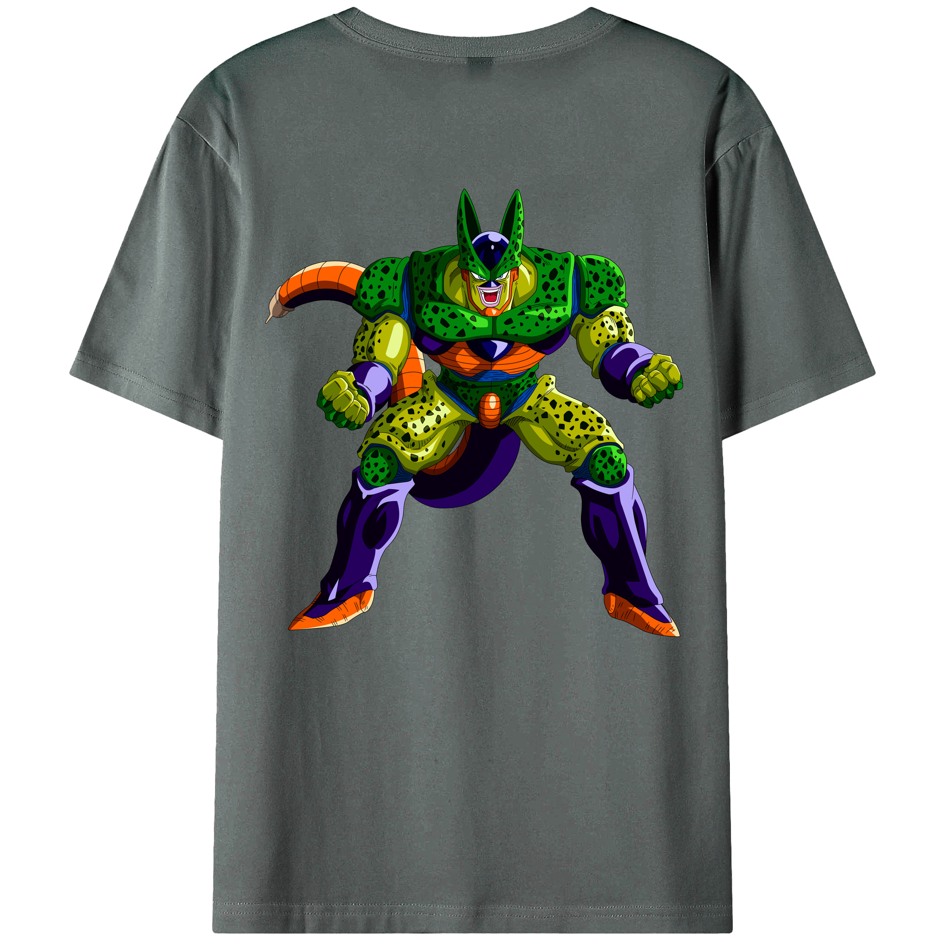 （画像用） ドラゴンボール セル DRAGON BALL Cell 綿100％ メンズ半袖Tシャツ（バックプリント） 通気性